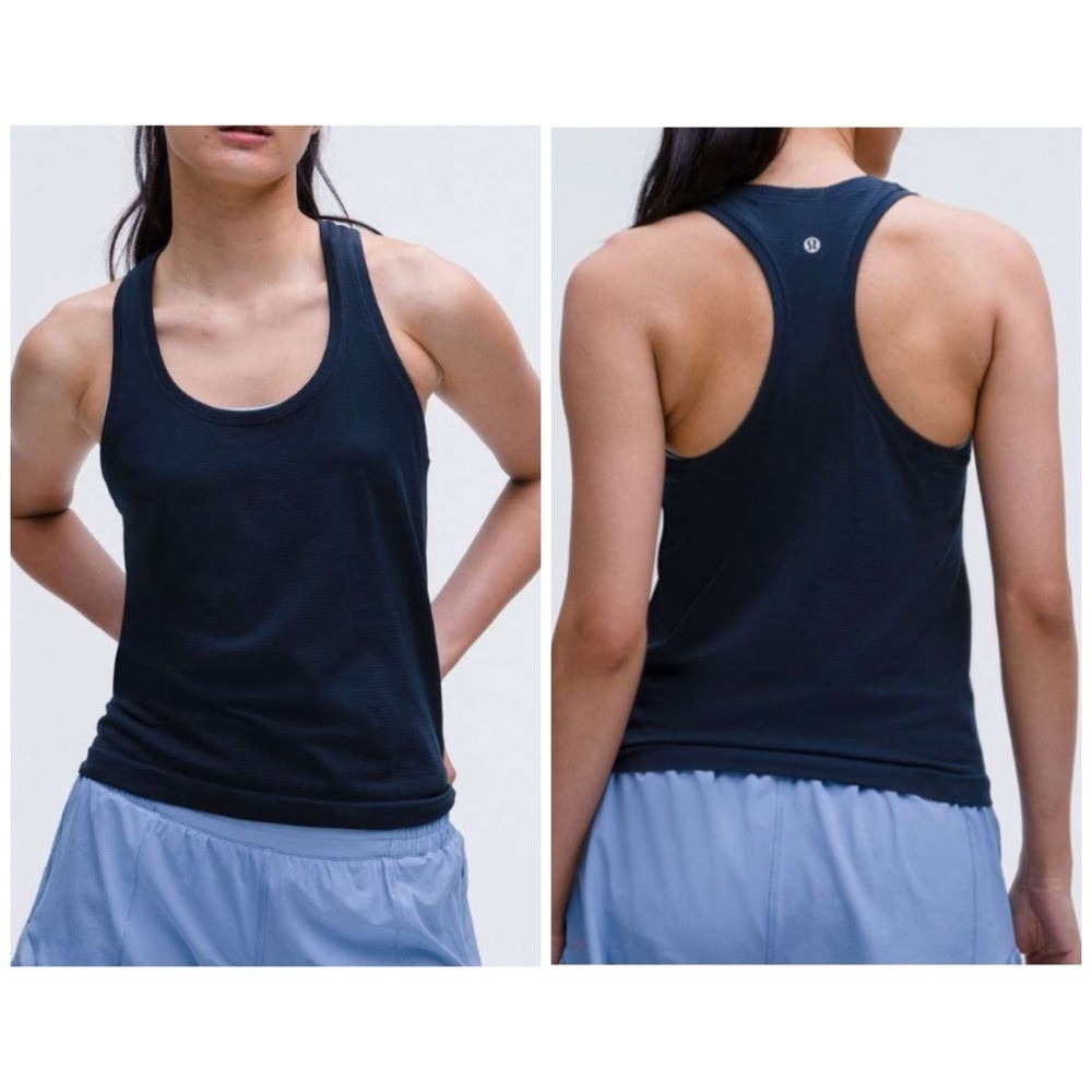 Lululemon Swiftly Tech Racerback Tank Top 2.0 Waist True Navy blue size 14‎